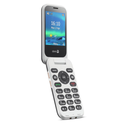 Doro 6800 Sim Free Flip Phone - White | DORO 6880 1
