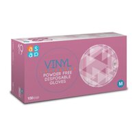 The generic vinyl gloves are blue colour.