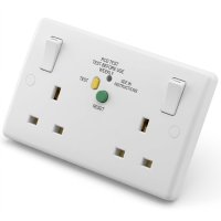 IONA 13 Amp 2 Gang Switched Socket c/w RCD