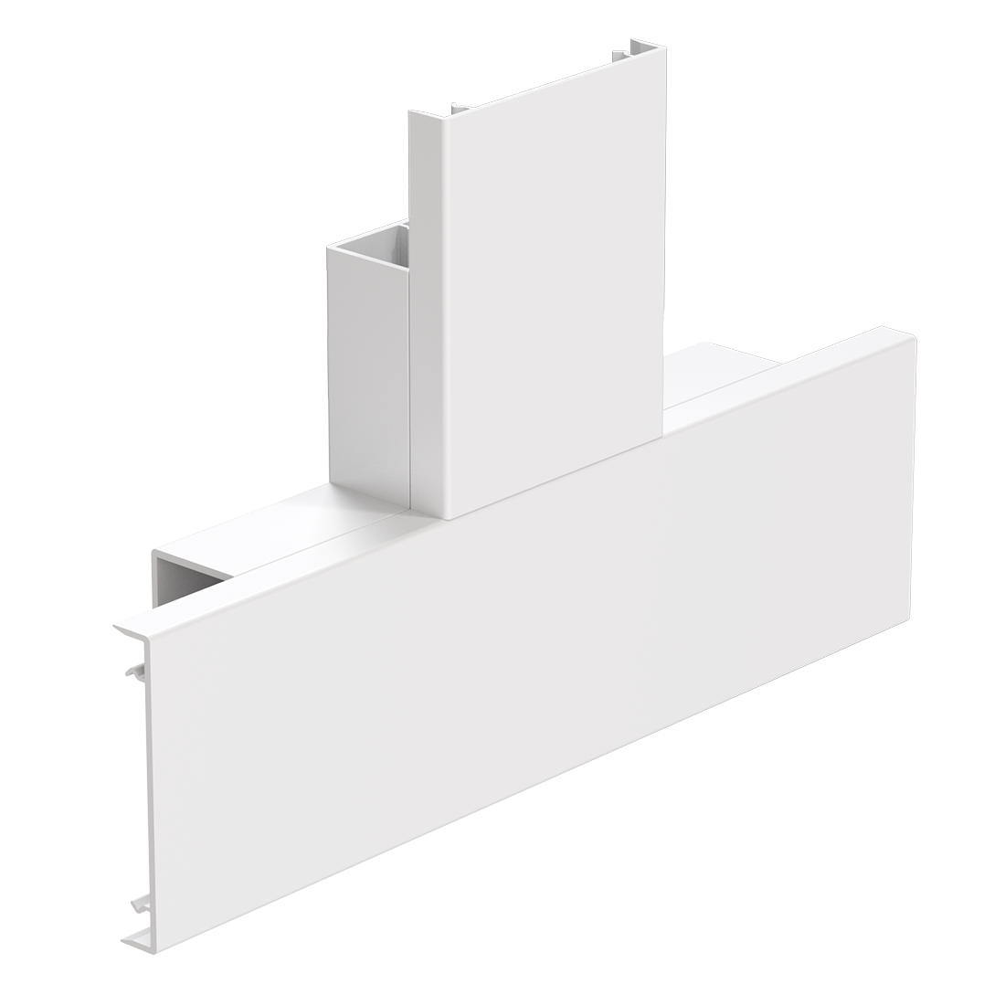 100X50 2 Compartment Flat Tee TFTS100/50WH