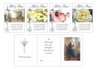 Mass Card/4 Designs/Double Fold/Silver Foil   (21902)