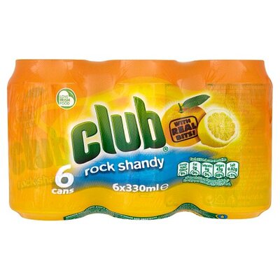 Club Rock Shandy Can 330mlX6pk