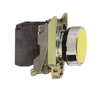 Telemecanique XB4BA51 Yellow Pushbutton Complete 1 NO Contact