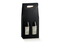 BOX WINE 2 BOTTLE BLACK 180X90X385MM
