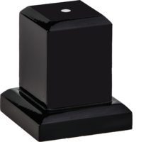 Black Wooden Pedestal Base 70mm