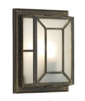 Dar Lighting Trent Wall Bracket IP44, Black Gold  | LV1802.0169