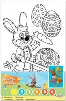 Paint by numbers Canvas and Paints Easter Bunny with Eggs