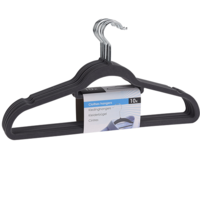 10-Piece-Flocked-Hanger-Set