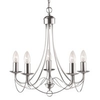 MAYPOLE 5 LIGHT FITTING SATIN SILVER