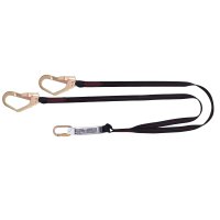 SPARTAN TWIN TAIL FALL ARREST LANYARD 2M C/W STEEL SCAFFOLD HOOKS