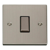 Deco Stainless Steel 10A 1G 2W Switch