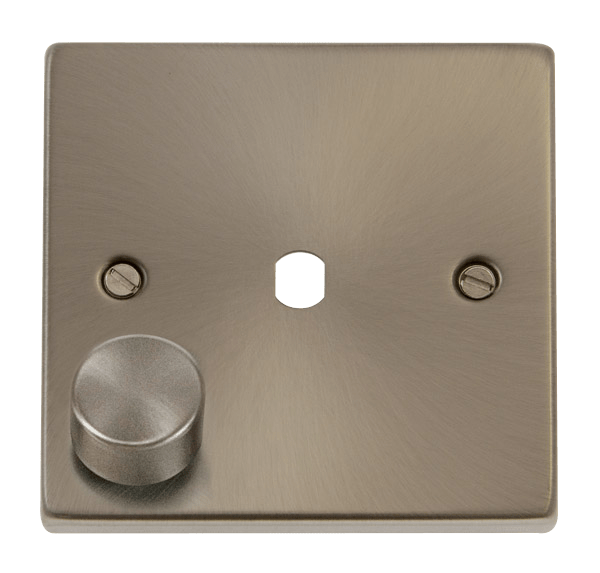 Click Deco 1G Dimmer Plate C/w Knob Satin Chrome VPSC140PL