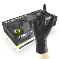 Unigloves Black HD+ Heavy Duty Long Cuff Black Nitrile Gloves, 1000/Case