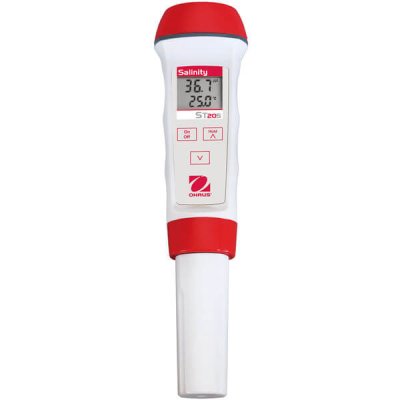 Salinity pen meter, measurement range 0.0 &ndash; 80ppt, temperature display