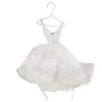 Lace Dress Favour With Straps Ivory - 200mm