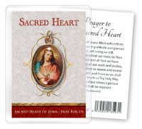 Leaflet/Gilt Medal-Gold Foil/Sacred Heart   (16597)