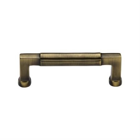 C0312 101-AT - Heritage Brass Cabinet Pull Bauhaus Design 101MM CTC Antique Brass Finish