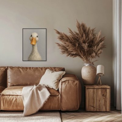 Curious Duck Velvet Canvas