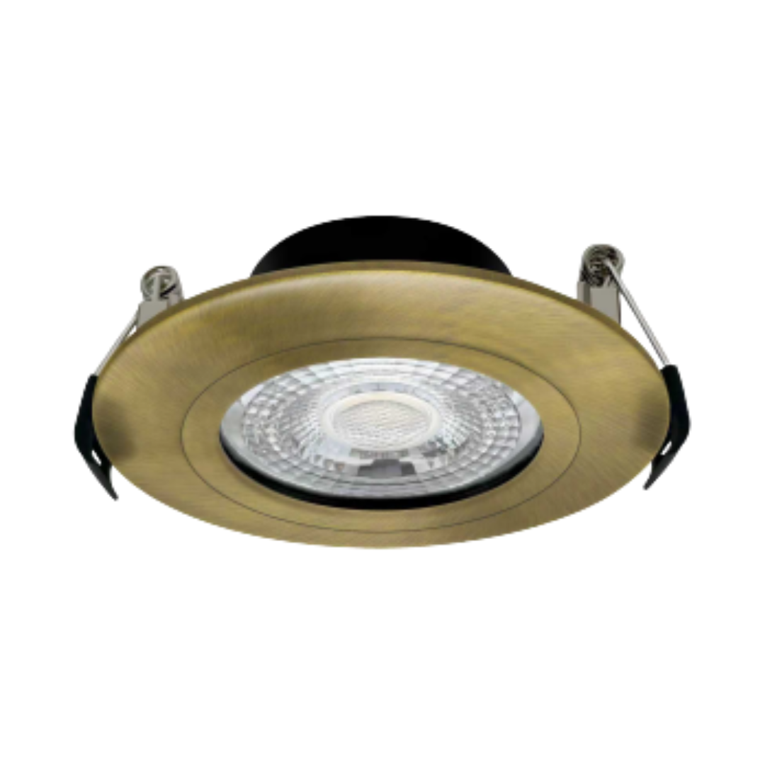 EVOLEC ASTRA 5W LED CCT DIMMABLE DOWNLIGHT - ANTIQUE BRASS |  AST5/CCT/SB