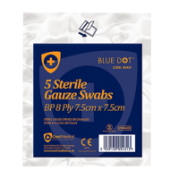 BLUE DOT - GAUZE SWABS NON-STERILE 7.5CM x 7.5CM