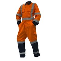 820049, Hi Vis Overalls, TTMC-W, IND/Wt 300Gsm Orange/Navy