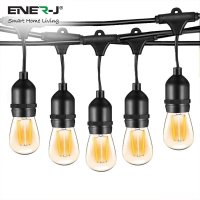Outdoor LED 15 Filament String Light Kit 48ft