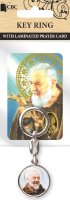 Key Ring/Prayer Card Set/Saint Pio   (74447)