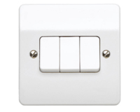 MK 3 GANG 2W SWITCH WHITE 10A