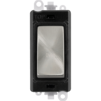 Click Gridpro 20A DP Gridswitch "Oven" Satin Chrome Black Insert