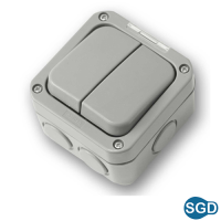 SGD SGDEOD2G2W 2 GANG 2 Way Outdoor Switch IP66