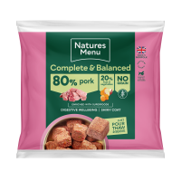 Natures Menu Frozen Dog Complete and Balance 80-20 Nuggets Pork 1kg