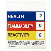 HMIS Label - Halon 1211 (3"W x 3-5/8"H)