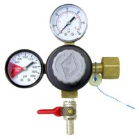 CO2 Beverage Regulator, 2,000/60 psi, w/Quad Ring