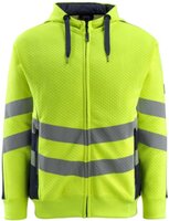 [348.4] Mascot Safe Supreme Corby Hi-Vis Hoodie With Zip Yellow Dark Navy