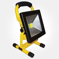 20W IP65 YELLOW PORTABLE RECHARGEABLE LED FLOODLIGHT 115LM/W 6000K 2300 LUMEN 4 HOUR BATTERY TIME