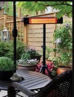 IDEAL 2KW IP65 INFRARED OUTDOOR PATIO HEATER WITH TRIPOD STAND  BLACK