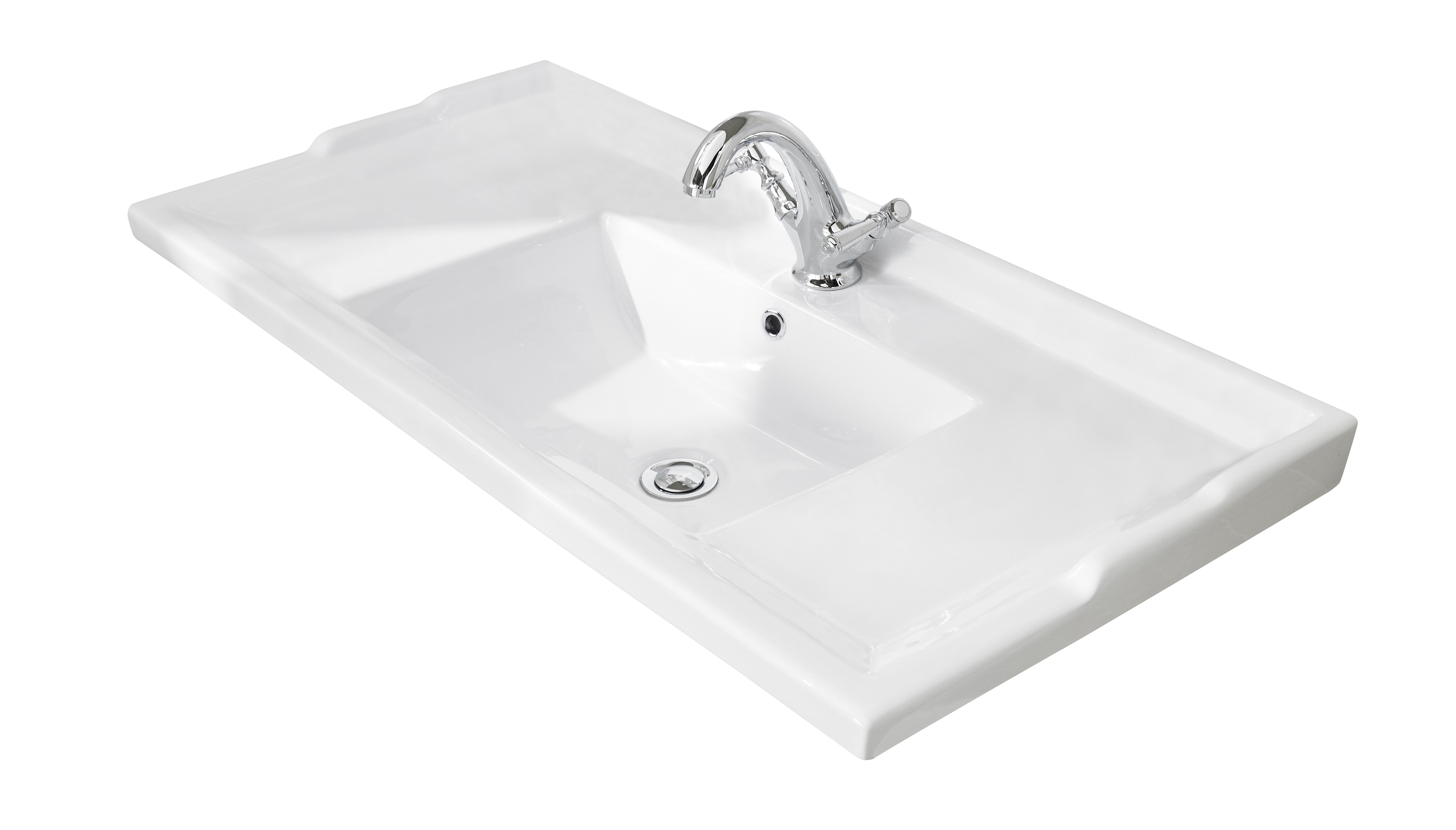 BAYSWATER 1000MM TRADITIONAL CERAMIC BASIN 1TH