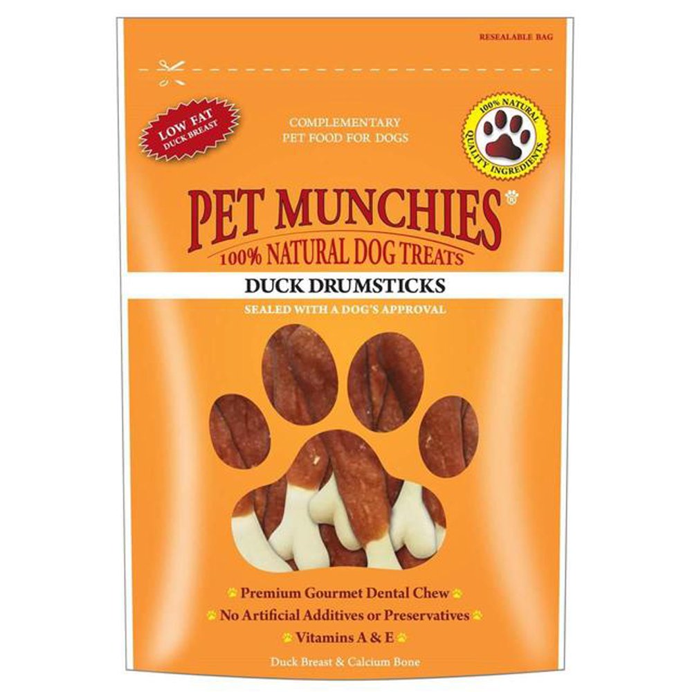 Pet Munchies Duck Drumstick Dog Treat 8x100gm