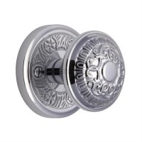 AYD1324-PC - Heritage Brass Mortice Knob on Rose Aydon Design Polished Chrome Finish