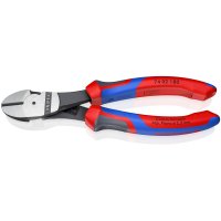 Knipex High Leverage Diagonal Cutter with Comfort Handles Black Atramentized 180mm 74 02 180