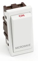 Lincoln 20 Amp White Double Pole  Module Insert - Microwave