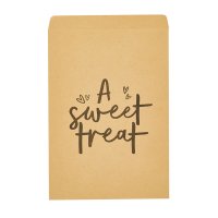 A Sweet Treat Favour Bags Kraft 130x180mm - Pack of 20