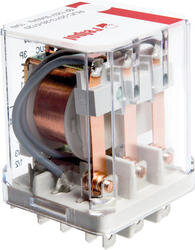 Industrial Relay 12V DC 2CO Mounting flange IP00 36.1x38.6x66.3mm