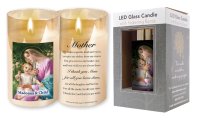 LED Candle/Glass Jar/Timer/Mother & Child  (86750)