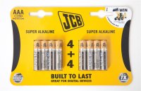 JCB BATTERY SUPER ALKALINE AAA CARD 8