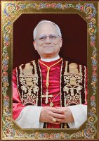 Wood Plaque/Pope Leo 14th   (33883)