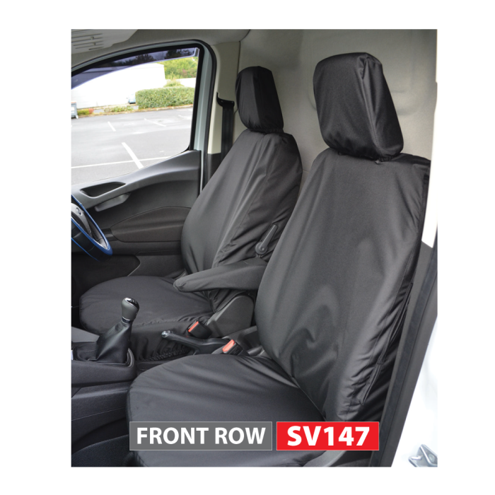 Ford Transit Courier 2023 front 2-seater tailored seat cover installed