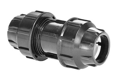 Plassimkoppeling diameter 40mm (zwart)