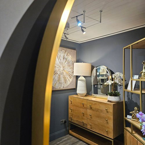 Modern Arch Leaner Mirror 80 x 180cm - Gold