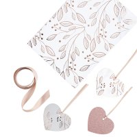 Rose Gold Gift Kit (x2 Paper Wraps, x3 Gift Tags & Ribbon)